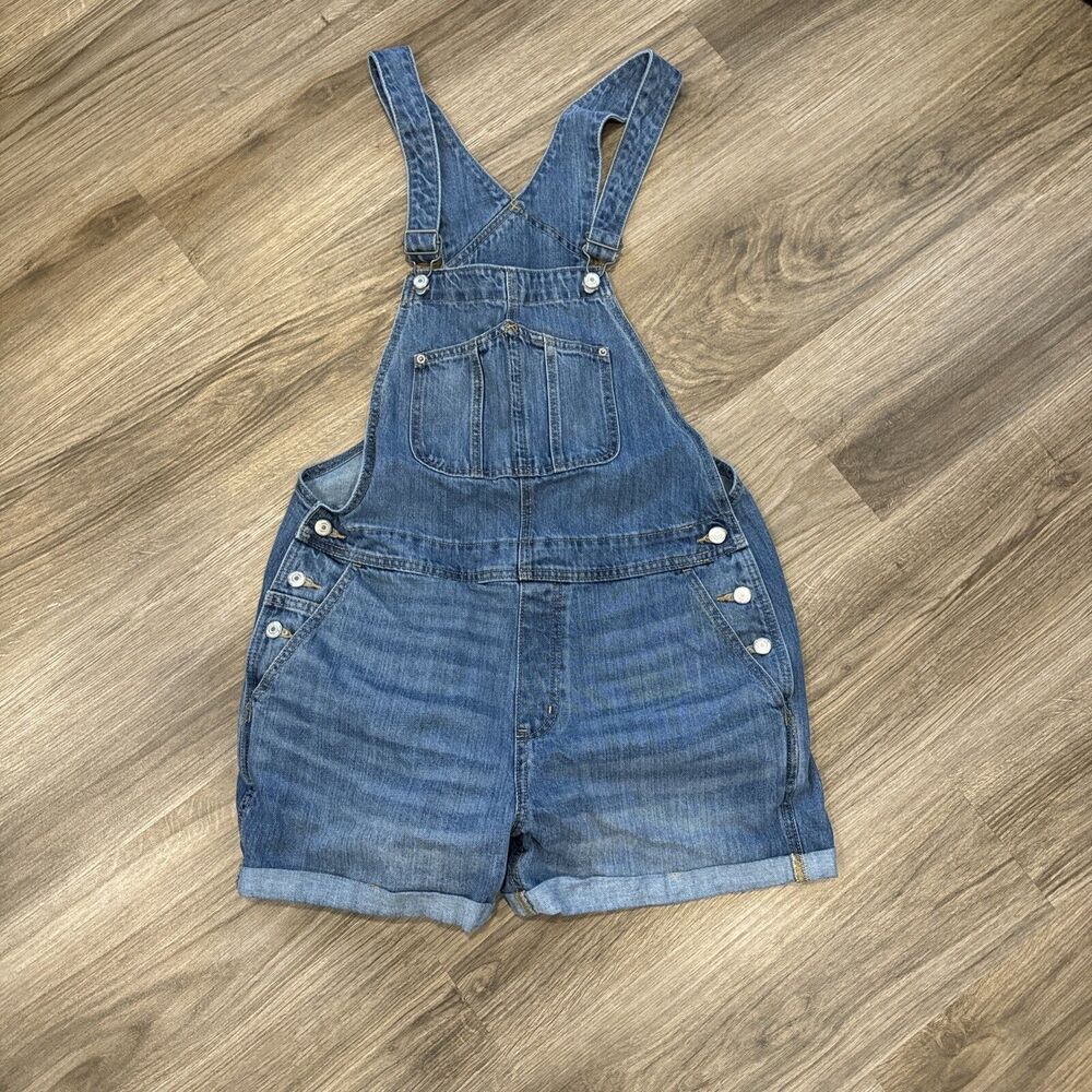 Old Navy Women’s Size Large Short Denim Overalls - Worn Once